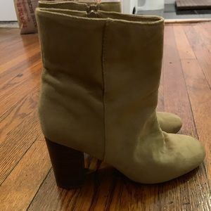 Ann Taylor tan suede booties